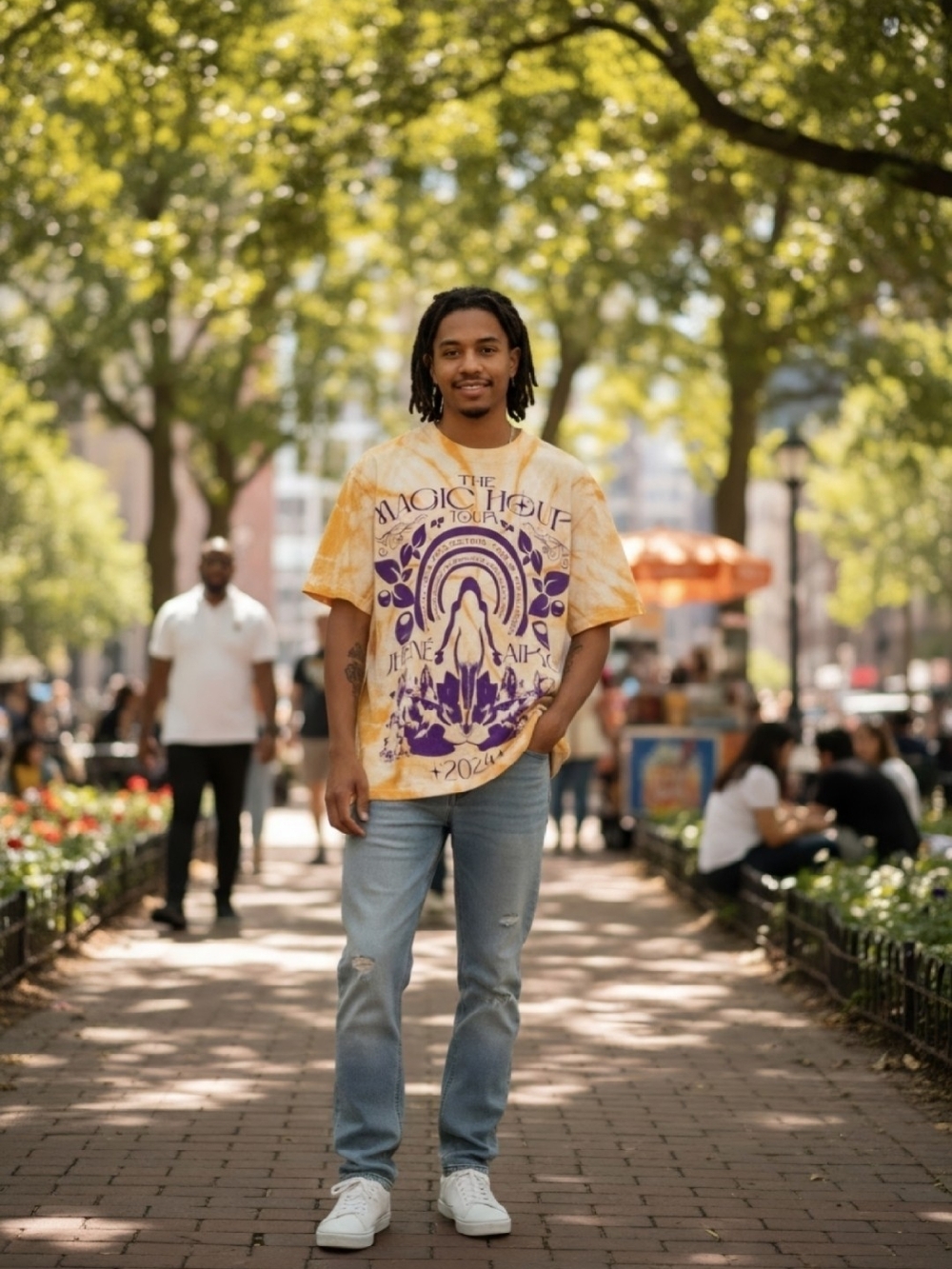 Jhene Aiko Graphic Tie-Dye Tour Shirt